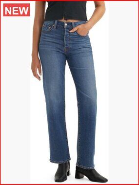 Ribcage Straight Full Length Jeans High Rise 12 Inch Slim Fit